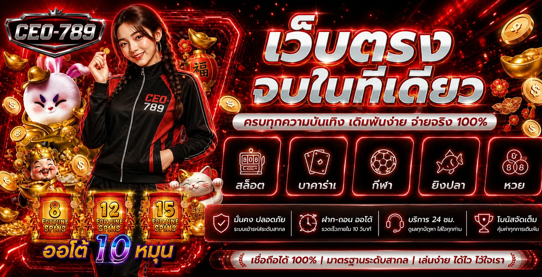 CEO-789 ทดลองเล่น สล็อต บาคาร่า กีฬา ยิงปลา และผลหวย